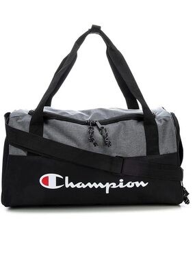 New! Champion Logo Prologue Utility Duffel in Heather Gray & Black